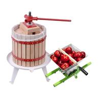 FIVMEN Presse à fruits 12 l avec chiffon de pressage et broche en métal + moulin à fruits en acier inoxydable 7 l
