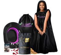 FIVONA Yoni Kit vapeur 4 en 1 Noir - Siège vapeur pliable au-dessus des toilettes avec mélange de plantes, sac de rangement et peignoir à vapeur - Détox efficace pH équilibre nettoyage et relaxation