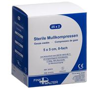 FIWA komp Compresses de Gaze Stériles 5x5 cm Bandage(S) 2 pc(s)