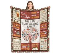 Book Lovers Gifts Blanket, Gifts for Book Lovers Women, Reading Blanket for Book Lovers, Librarian Gifts for Women Ideas Christmas Birthday Graduation, Book Club Gifts, Best Bookworm Gifts (50x60in)