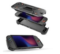 FIWWAT Coque de Protection pour Nintendo Switch 2, Coque Avant en PC Rigide + Coque arrière en TPU Souple, Anti-Rayures, Prise en Main Ergonomique, Compatible avec la Nouvelle Switch 2 2025 - Noir