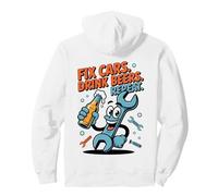 Fix Cars, Boire des Bières, Répéter des Vêtements Mécaniques Amusants Sweat à Capuche