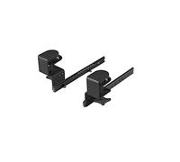 FIX&EASY Coulisses de clavier souris bureau pour plateau et tiroir coulissante avec pince noir, glissières à billes 300mm noir avec verrouillage pour station d'accueil et ordinateur portable