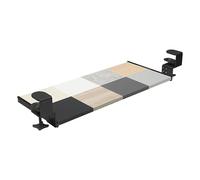 FIX&EASY Coulisses de clavier souris tiroir coulissante p. bureau avec plateau en différentes couleurs adaptées à la largeur souhaitée avec pince noir, glissières 300mm noir avec verrouillage