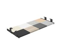 FIX&EASY Coulisses de clavier souris tiroir coulissante p. bureau avec plateau en différentes couleurs adaptées à la largeur souhaitée, glissières roulement à billes 300mm noir avec verrouillage