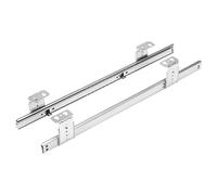 FIX&EASY Coulisses de clavier Up&Down réglable en hauteur pour plateau tiroir coulissante, glissières roulement à billes 500mm galvanisé avec verrouillage p. station d'accueil ordinateur bureau souris