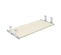 FIX&EASY Support coulissant Up&Down XL p. clavier ordinateur et souris avec tablette tiroir 600X300mm érable décor, rails réglable en hauteur galvanisé glissières 300mm avec verrouillage pour pc table