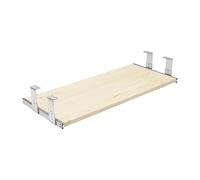 FIX&EASY Support coulissant Up&Down XL p. clavier ordinateur et souris avec tablette tiroir 600X300mm pin épicéa bois massif, rails réglable en hauteur galvanisé glissières 300mm avec verrouillage