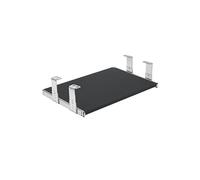 FIX&EASY Support coulissant Up&Down XL p. clavier ordinateur souris avec tablette tiroir 390X400mm noir mat décor, rails réglable en hauteur galvanisé glissières 400mm avec verrouillage pour Laptop