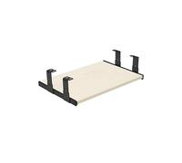 FIX&EASY Support coulissant Up&Down XL p. clavier ordinateur souris avec tablette tiroir 390X500mm érable décor, rails réglable en hauteur noir glissières 500mm avec verrouillage pour Laptop