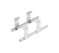 FIX&EASY XL-Coulisses de clavier Up&Down réglable en hauteur pour plateau tiroir coulissante, glissières roulement à billes 300mm galvanisé avec verrouillage p. station d'accueil ordinateur souris