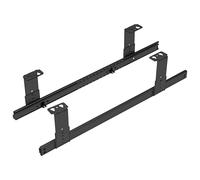FIX&EASY XL-Coulisses de clavier Up&Down réglable en hauteur pour plateau tiroir coulissante, glissières roulement à billes 500mm noir avec verrouillage p. station d'accueil ordinateur keyboard souris