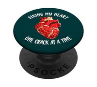Fix My Heart One Crack At A Time Kintsugi PopSockets PopGrip Adhésif