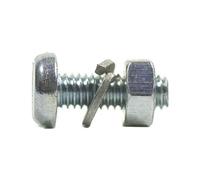 FIX-NIPPEL Vis de plaque d'immatriculation Avec écrous et M 4 x 16 mm
