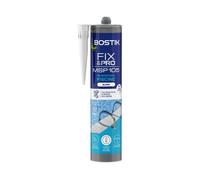 FIX&PRO MSP 105 Réparations Piscine Blanc Mastic Pour Carrelage,Mosaïque et Pièces à Sceller Piscine Intérieur/Extérieur MS 290ml