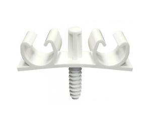 Fix Ring plomberie double 22-26 mm blanc par 40 ING FIXATIONS