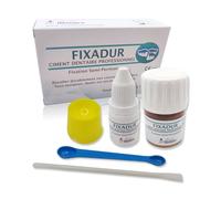 FiXADUR- Ciment dentaire semi-permanent - Colle dentaire forte pour couronnes et bridges - Adhésif prothèse dentaire professionnel”