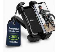 FixAmRad Support vélo et moto - Support de guidon de smartphone à 360 °, résistant aux chocs, protection à 4 coins, iPhone 16, 15, 14, SE, 13, 12, 11, Mini, tous les modèles Pro et Pro Max, pour tous
