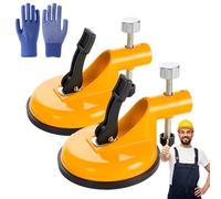 Fixateur de Fente de Plancher pour Stratifié & Bois - Régulateur de Hauteur Réglable en Alliage d'Aluminium avec Ventouses - Outil de Jointoiement Professionnel pour Carrelage & Chantier (2pc)