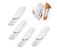 Fixateur de support de barrette d'alimentation 4Packs Fixateur d'autocollant de prise murale enfichable sans trou, support mural protecteur pour bureau, mur, routeur WiFi, boîte à serviettes en papier