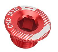 Fixateur dentaire de connexion de disque du boulon M18 bras pédalier vélo Vis bras manivelle bicyclette, 1,1 dans le boulon détraqué fixation plateau alliage aluminium M18 (Courc Couverture M18 Rouge)