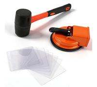 Fixateur d'espace au sol pour sols stratifiés, ventouse avec maillet en caoutchouc, kit de pose stratifié avec 10 pastilles adhésives pour salle de bain, cuisine, chambre à coucher, hôtels et salon