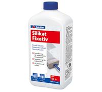 Fixatif silicate Baufan 1 l | Diluant pour peintures silicatées | Pour l'intérieur et l'extérieur | Sans conservateurs, solvants ni plastifiants | Apprêt pour supports minéraux