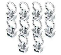 Fixation à goujon simple, 10 pièces de fixation à goujon simple en L avec anneau rond en acier inoxydable Contrôle de cargaison en aluminium pour l'installation logistique de la voie aérienne