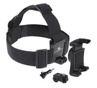 Fixation bandeau sangle de tete harnais pour smartphone et camera noire