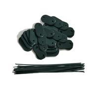 Fixation brise vue jardin 50 clips et fils pour canisse bambou balcon | Installation rapide, maintien solide, plastique vert discret, fil flexible, ideal pour lamelle occultation grillage rigide