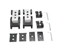 Fixation Capot JK 2007 - 2017, Alliage Aluminium et Acier Inoxydable, Noir et Argent - Installation Facile Sans Perçage, Compatible 2 et 4 Portes (Argent)