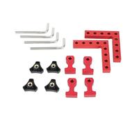 Fixation carrée à angle droit de positionnement à 90°, accessoires de pince d'épissure pour le travail du bois, bloc à angle droit en alliage d'aluminium avec échelle métrique et (100mm)