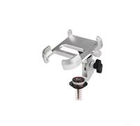Fixation Centrale Vélo Route pour vtt 55-100mm Fixation Centrale | Rotation 360°, pour bascule 180°, modes paysage et portrait, vision optimale, navigation facile(Silver)