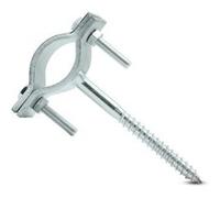 Fixation collier de tire-fond acier pour mât diam. 33-45 mm Gris G