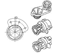 Fixation, correcteur de portée lumineuse HELLA 8HG 183 586-001