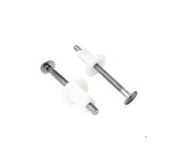 Fixation d'abattant WC - SOMATHERM FOR YOU - Longueur 75mm - Plastique - Universel - Blanc