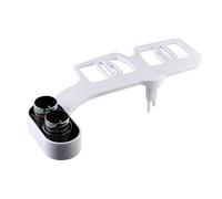 Fixation de bidet, siège de toilette à double buse avec eau chaude et froide, pression réglable, pulvérisateur autonettoyant pour lavage avant et arrière