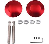 Fixation de capot de véhicule en alliage d'aluminium de 62 mm avec libération rapide et verrouillage sécurisé pour la compatibilité du capot sur plusieurs modèles de voiture (rouge)