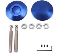 Fixation de capot de voiture en alliage d'aluminium de 62 mm pour verrouillage et libération du capot avec large application (bleu)