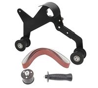 Fixation de meuleuse à bande ponceuse, roue de guidage en polymère d'usure, bandes abrasives de 20 mm et 40 mm - Broyage précis stable, remplacement facile, protection sûre contre la poussière pour le