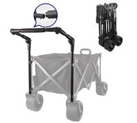 Fixation de poignée de poussée Universelle pour Chariot Pliable avec connecteurs en Acier Inoxydable, Barre de Traction Pliable pour Chariot Pliable/Chariot Costco/Chariots de Jardin/Chariot poussett