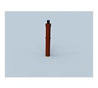 Fixation de toit Bertrams Polyline LAS 41DAK1000-60T DN 60/100, terre cuite, 1000 mm au-dessus du toit