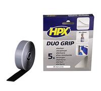 Fixation DUO GRIP à clip Réajustable - Noir 25mm x 2M