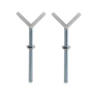 Hauck Adaptateur Y-Spindel pour rampes rondes, filetage 7,3 cm, 2 pièces, blanc