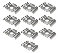 Fixation Grillage Rigide - 10 Attaches En Acier Inoxydable. Support Pour Panneau Rigide, Étagère, Clôture. Parfait Pour Extérieur, Jardin, Cour, Ferme, Terrasse. Anti-Rouille, Solide, Montage Simple.