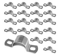 Fixation Grillage Rigide Sur Mur, Collier de Serrage Inox, U-Collier de Serrage Tuyau Robustes Ø25 mm, Collier de Fixation Inox - Tuyau Pour Fixation/Attache Tube - 20 Pcs