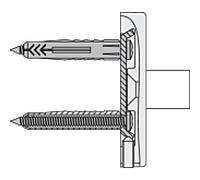 Fixation Hewi BM1263.2 au mur, d= 80mm, pour les séries 950 et 802