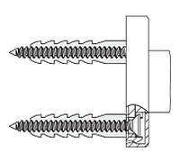 fixation Hewi BM210 blanc pur, pour tringles à rideaux