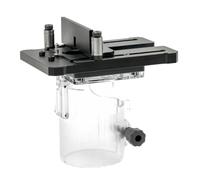 Fixation incurvée pour routeur de garniture en aluminium usiné | Gabarit avec rouleau de base transparente supportant des coupes circulaires pour le travail du bois