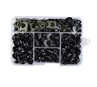 Fixation Moto Kit De Fixations Carénage pour Moto pour Kawasaki ZZR 400 600 1100 1200 1400, Vis, Écrous Et Boulons Pare-Brise Ecrou boulons Écrou(Noir)